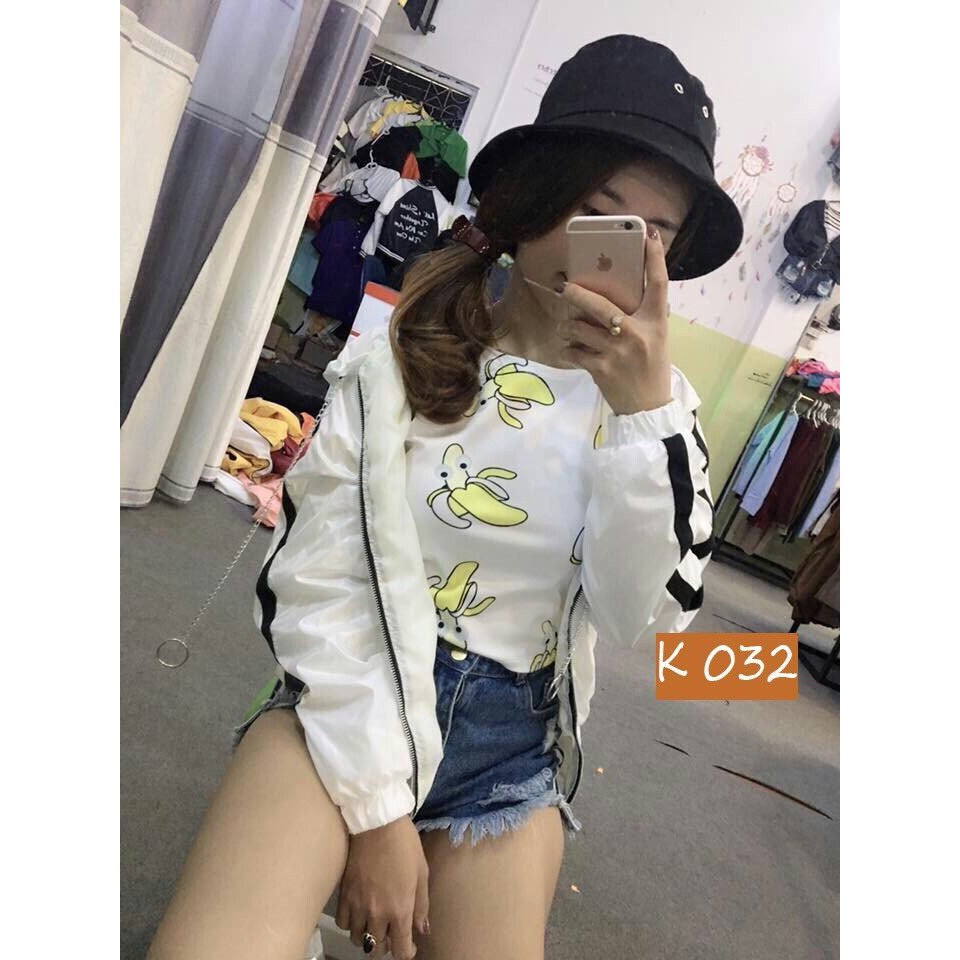 Áo khoác gió sọc trắng thời trang thoáng mát C099 | BigBuy360 - bigbuy360.vn