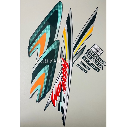 Nguyên bộ tem  Wave anpha  màu nhớt đời 2001_ Nguyễn Dũng Decal