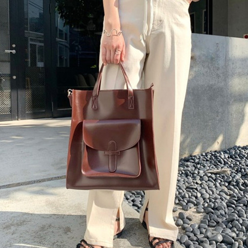 Túi xách tote messenger IELGY đeo 1 vai sức chứa lớn sang trọng cho nữ