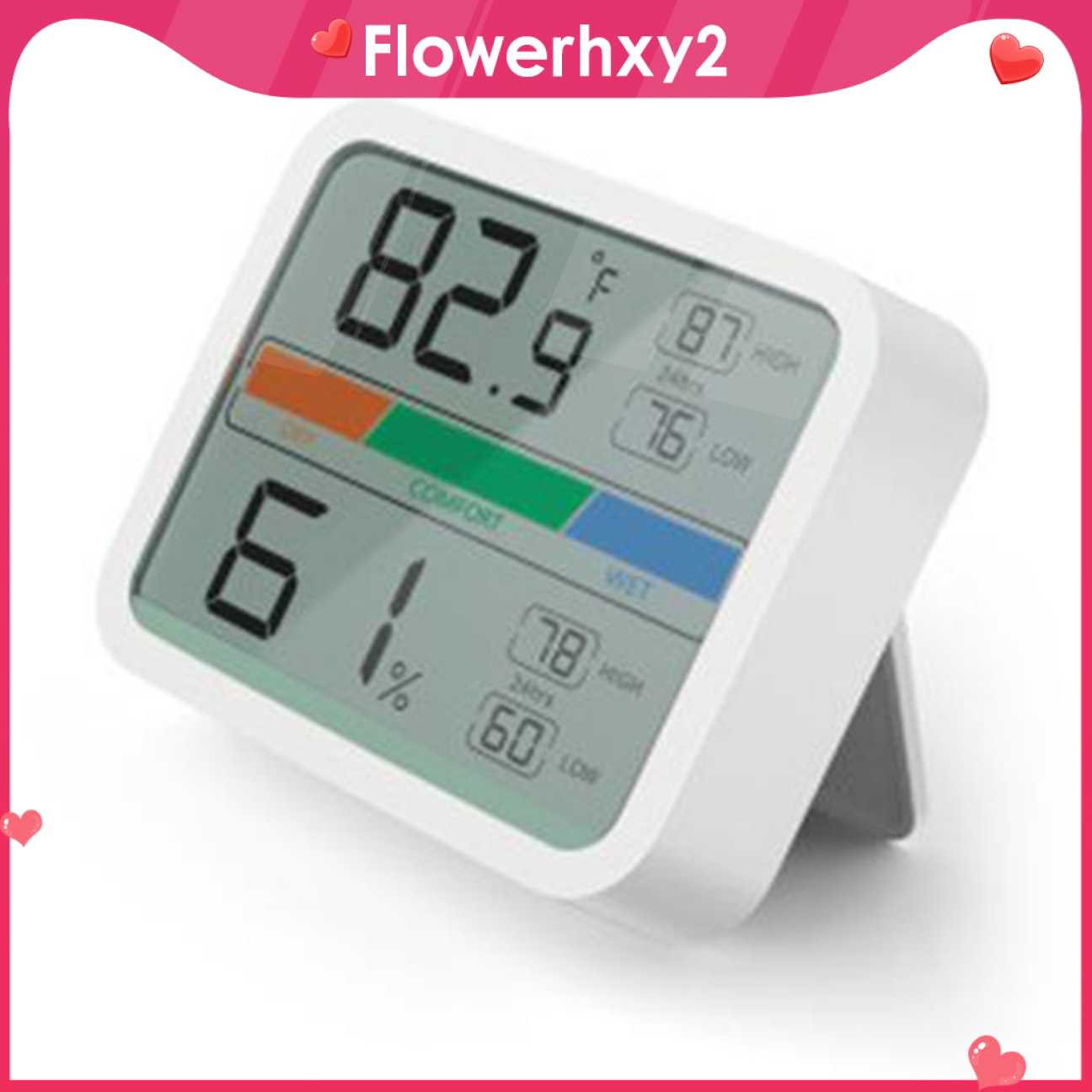 [ReadyStock]Digital LCD Thermometer Hygrometer Humidity Temperature Meter for Basement