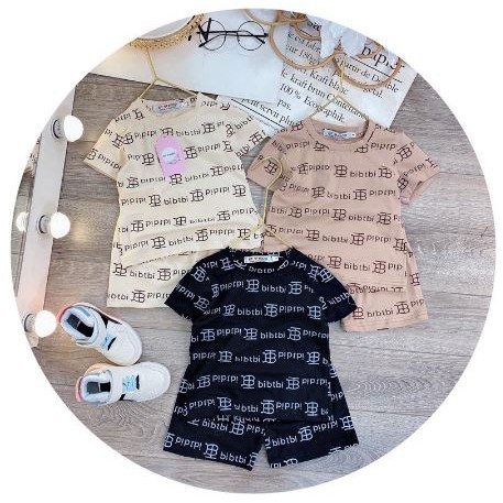 Bộ cộc tay chữ BT cho bé