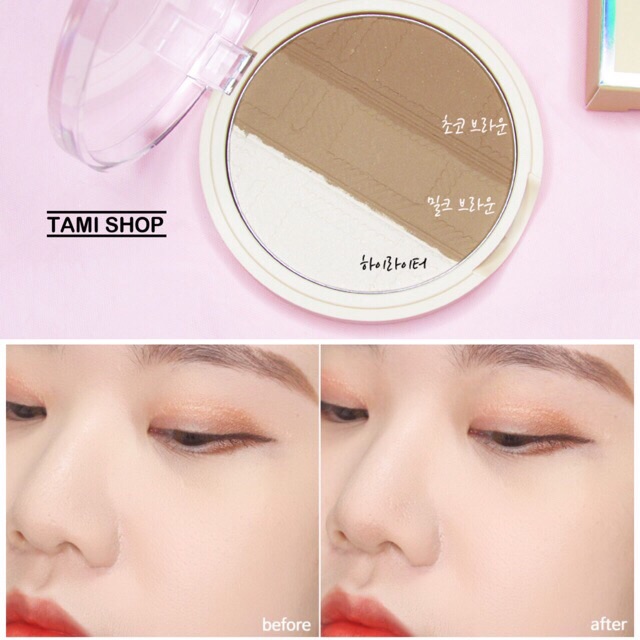 Phấn Highlight Và Tạo Khối BLACK ROUGE UP AND DOWN TRIPLE CONTOURING | BigBuy360 - bigbuy360.vn