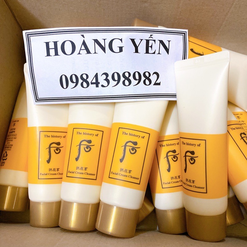 Kem tẩy trang Whoo vàng 40ml, tách set k vỏ hộp -Date: 2024