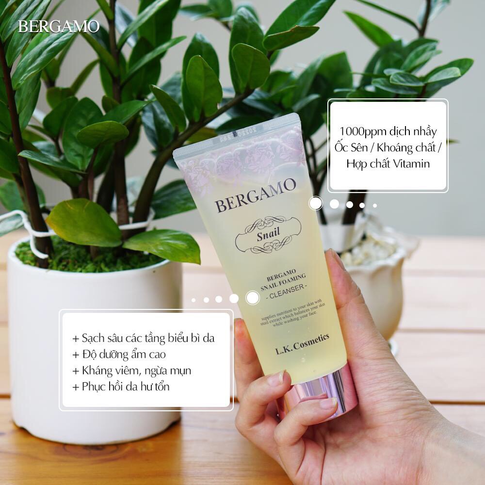 Sữa Rửa Mặt Dưỡng Trắng Bergamo Brightening Foaming Cleanser 150ml