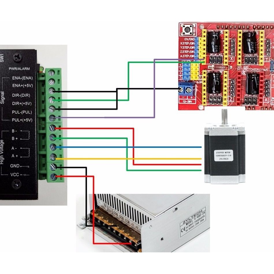 Driver điều khiển động cơ bước TB6600 4A ( đã test trước khi giao)