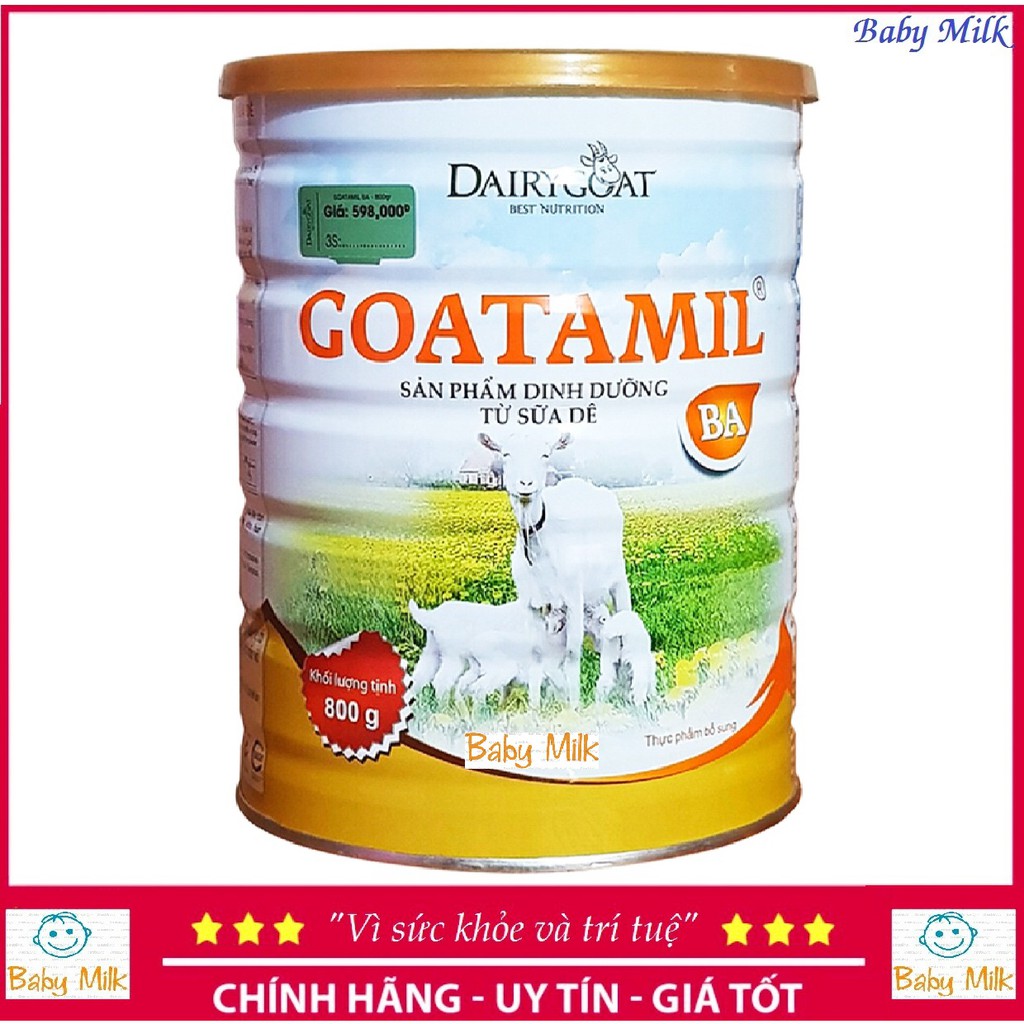 Sữa Dê Goatlac gold BA (800g) date 2023