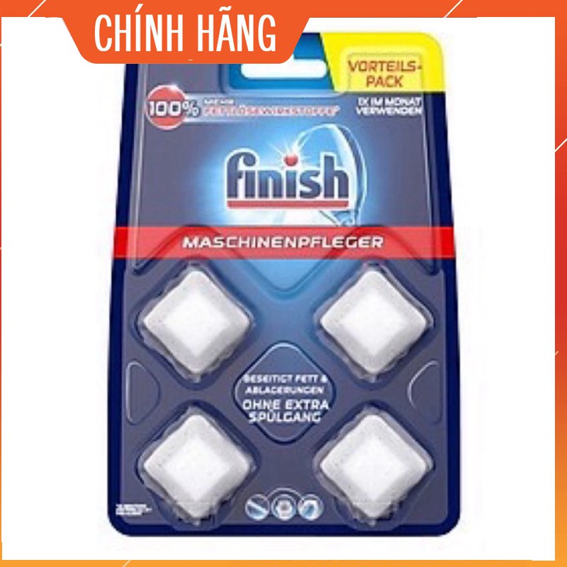 [KM thêm 3 viên finish nhật] Viên vệ sinh máy rửa bát Finish vỉ 4 viên