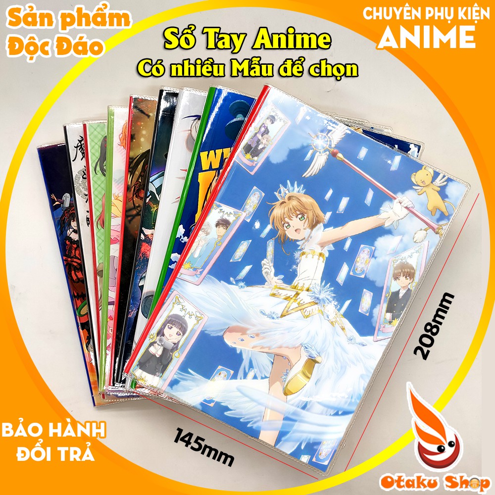Sổ tay Anime Sakura , Umaru khổ A5 bìa in hình hoạt hình xinh xắn giấy dày có kẻ sọc 120 trang chuyên dành cho Otaku