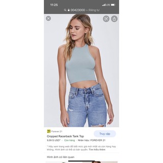 Áo thun croptop 3 lỗ vnxk F21