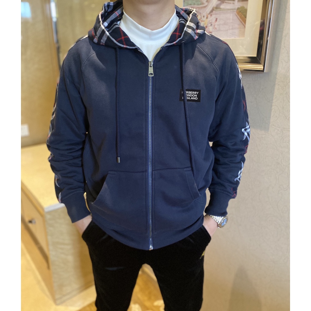 Áo khoác nỉ nam thời trang cao cấp Burberry BBR kiểu dáng trẻ trung, năng động
