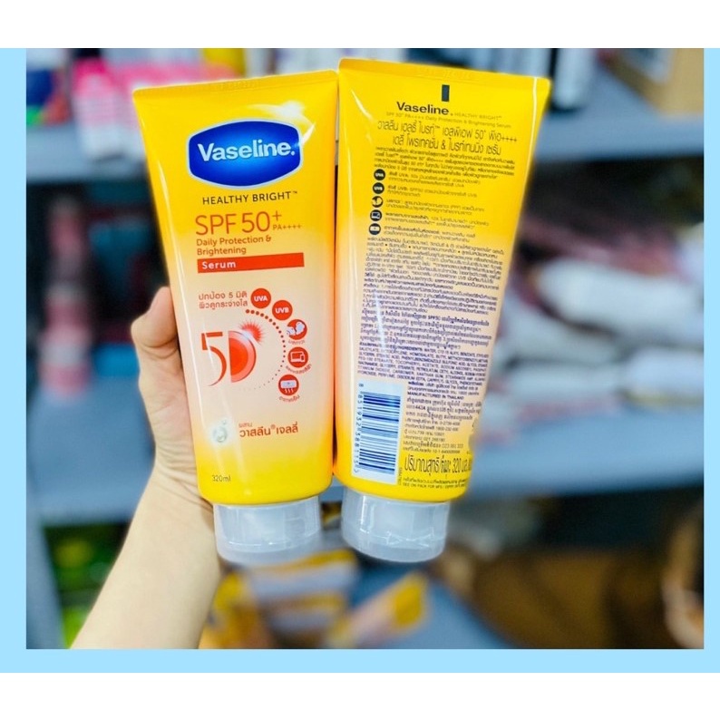 Sữa dưỡng thể trắng da Vaseline Healthy Bright SPF 50, PA++++ - Tuýp 320ml