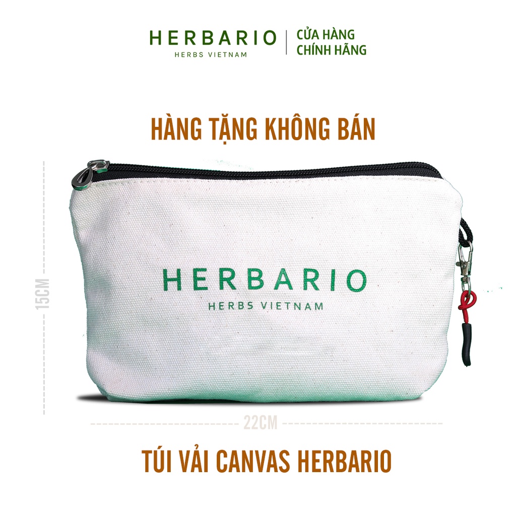 Túi vải Canvas Herbario đựng đồ trang điểm, mỹ phẩm đa năng (Hàng Tặng Không bán)