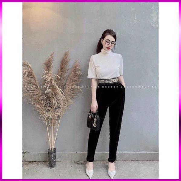 [ Xả Kho 3 Ngày ]  QUẦN BAGGY NHUNG CẠP CAO HOẠ TIẾT SANG CHẢNH,QUẦN BAGGY NHUNG CẠP SÀNH ĐIỆU | BigBuy360 - bigbuy360.vn