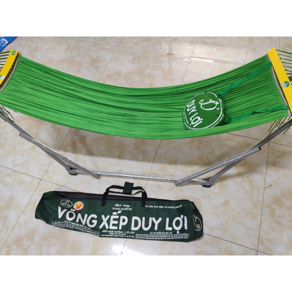 [BẢO HÀNH 1 ĐỔI 1]  Võng Xếp Duy Lợi Cỡ Lớn Chính Hãng _ Trọn Bộ Cả Khung Và Võng