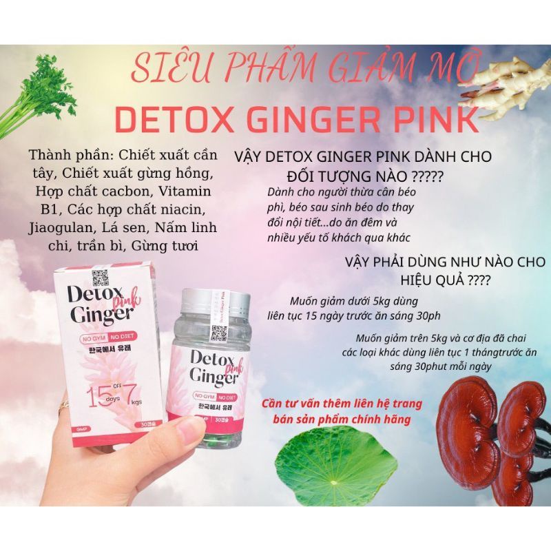 GIẢM CÂN GỪNG HÀN QUỐC HỘP 30 VIÊN CHÍNH HÃNG