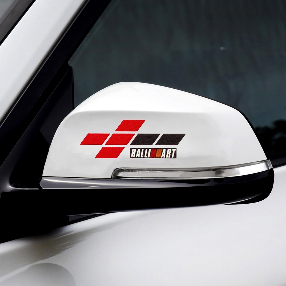 Hình dán Mitsubishi RALLIART Decal xe hơi Nội thất ô tô Hình dán đã sửa đổi Gương chiếu hậu Khăn lau Tay nắm cửa Trang trí Đề can
