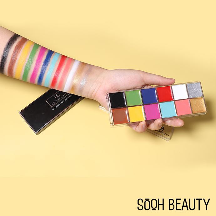 (hàng Mới Về) Bảng Màu Vẽ Cơ Thể 12 Màu Sắc Trang Điểm Dự Tiệc | BigBuy360 - bigbuy360.vn