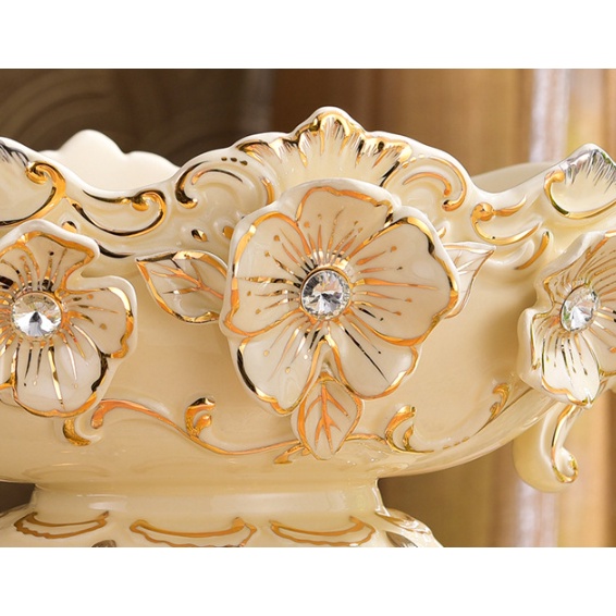đĩa đựng hoa quả. Đĩa đựng hoa quả CB20-DQ1 họa tiết nổi 3d hình quả lựu siêu đẹp