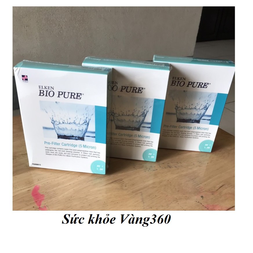 Bộ 3 lõi lọc sơ cấp máy lọc nước ELken Bio Pure K - 100 và K - 200