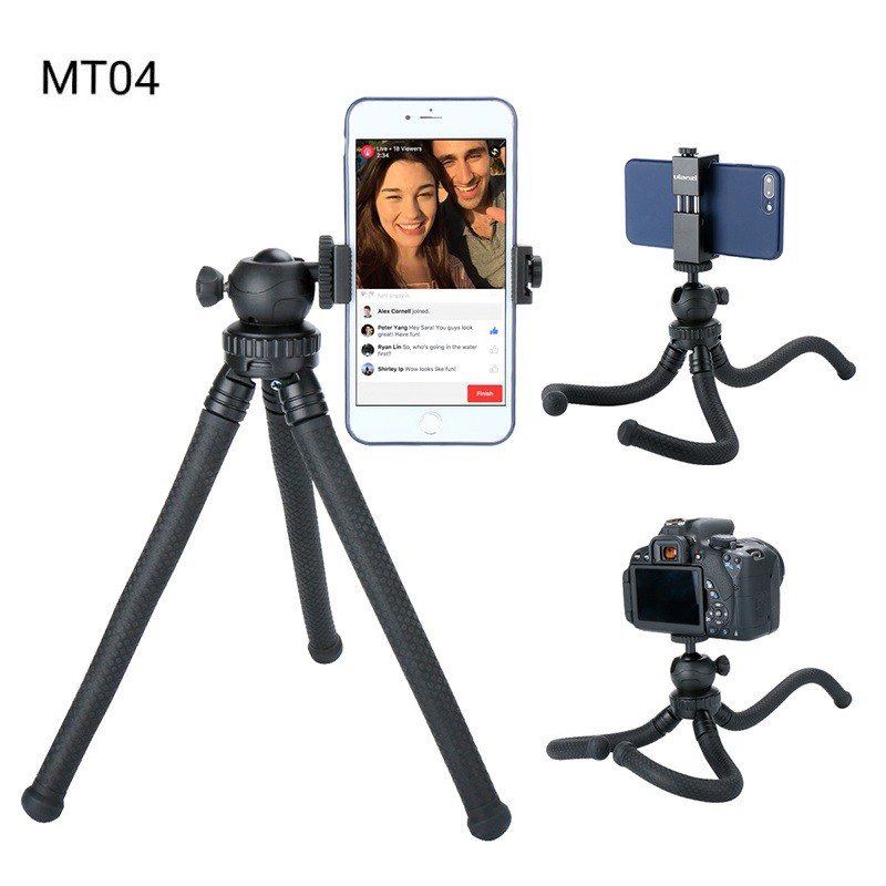 Giá Đỡ - Kẹp Điện Thoại Bạch Tuộc Chụp Hình 3 Chân Tripod MT-04 Mẫu Lớn, Cực Chắc Chắn (MT04)