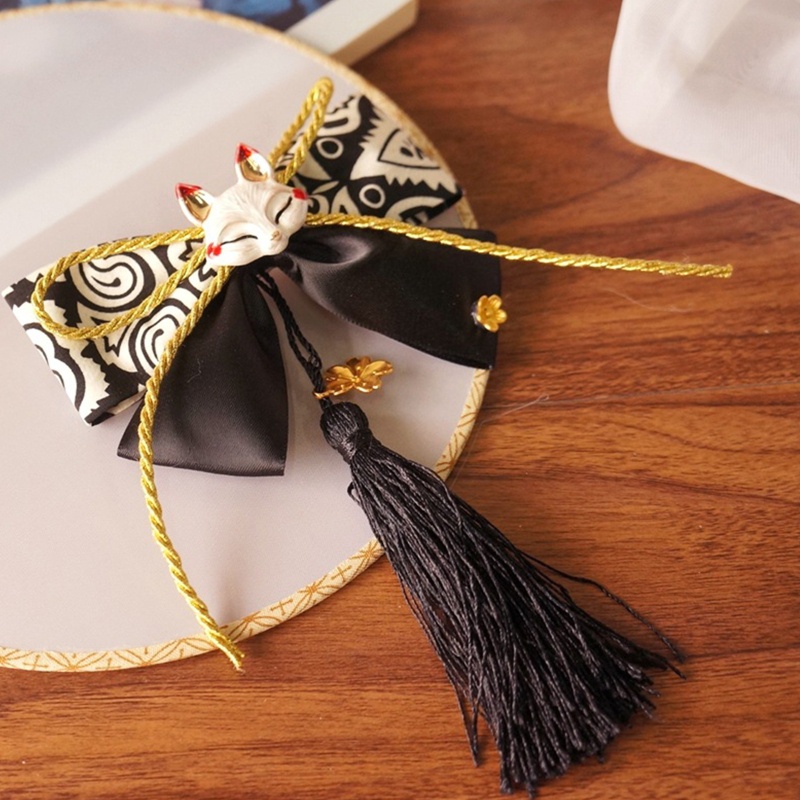 XIXI Kẹp Tóc Tua Rua Hình Nơ Họa Tiết Hoạt Hình Phong Cách Nhật Bản Ngọt Ngào