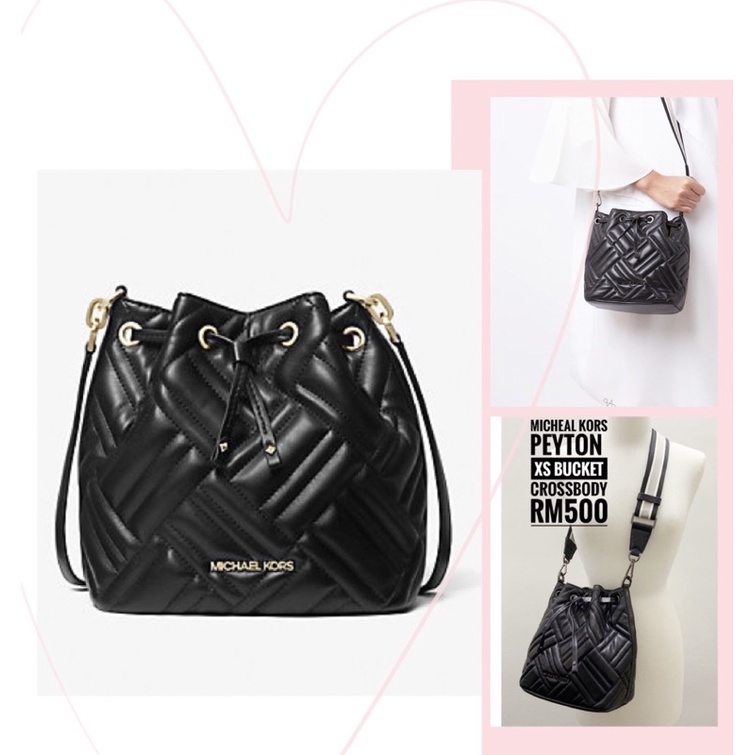 - Túi bucket mini rút dây  Peyton bucket bag-kèm dây đeo bản to cá tính-tone màu trẻ trung classic