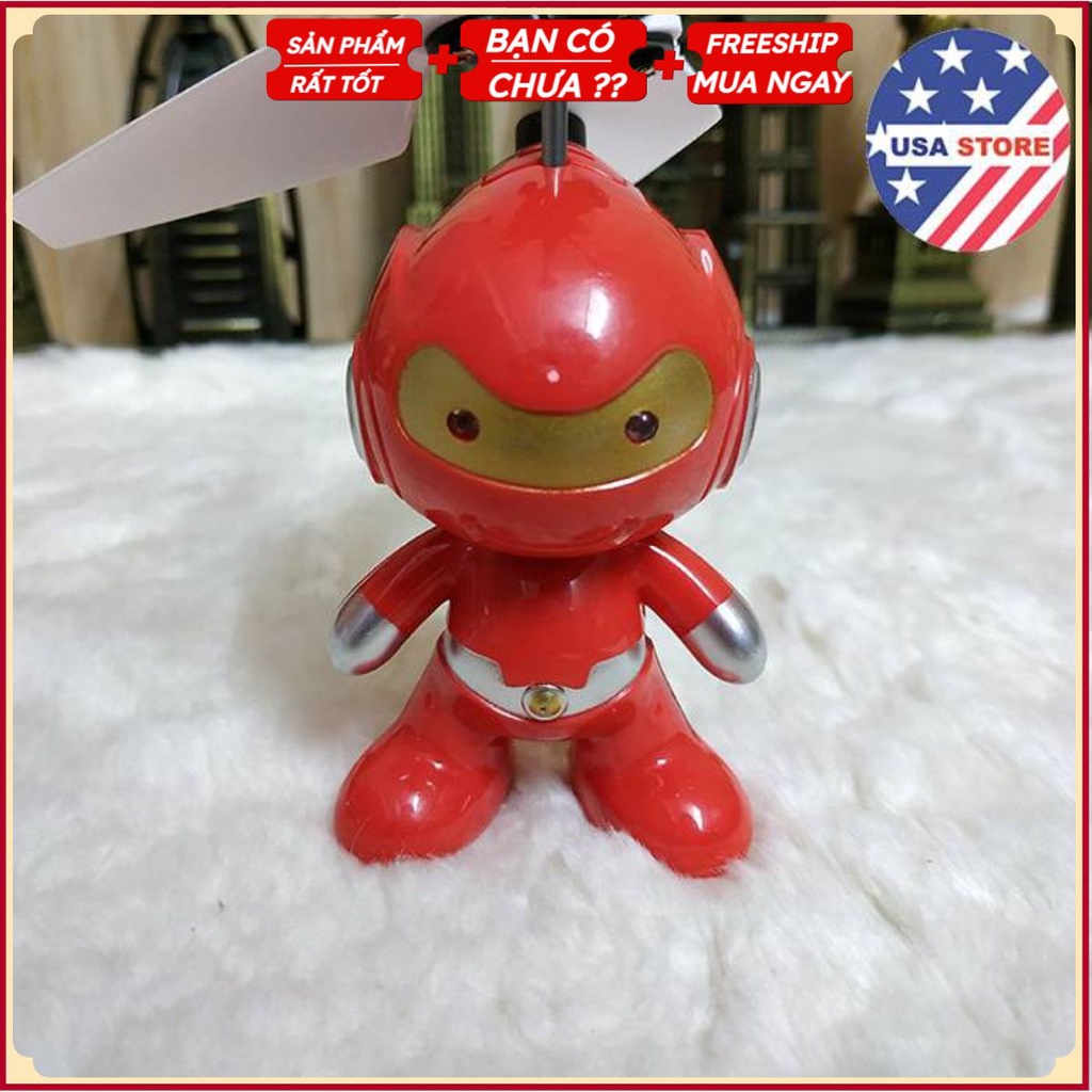 Trực Thăng Siêu Nhân / Hoạt Hình Ứng Đẩy Tay (Đỏ/Xanh/Vàng/Trắng)