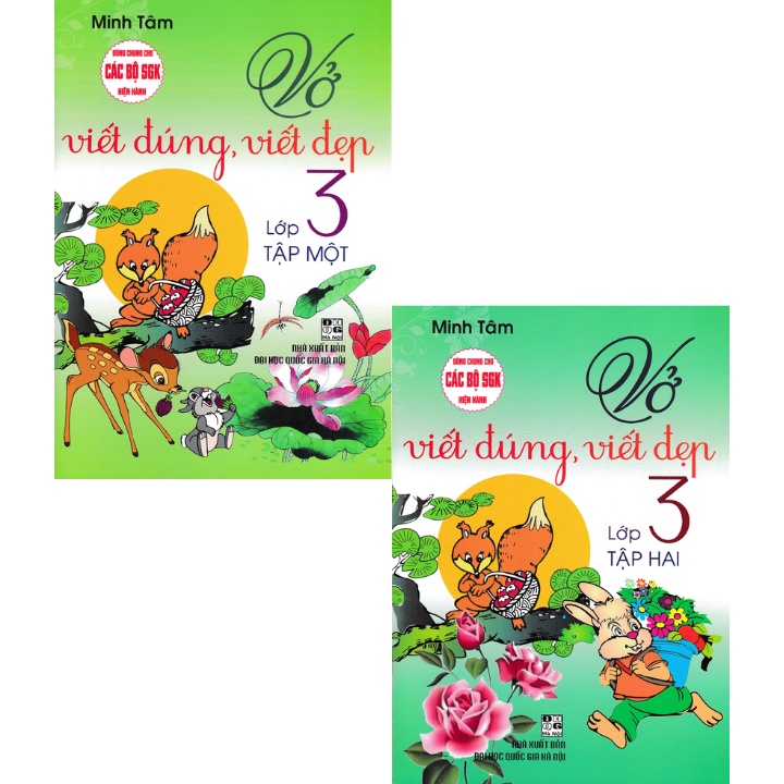 Sách - Combo Vở Viết Đúng, Viết Đẹp Lớp 3 (Dùng Chung Cho Các Bộ SGK Hiện Hành) (Bộ 2 Cuốn)