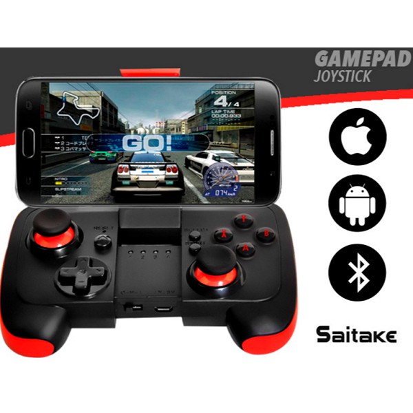 tay cầm  GAMEPAD BLUETOOTH SAITAKE STK-7002