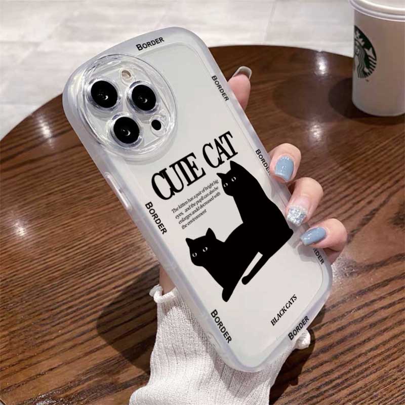Ốp Điện Thoại Hình Mèo Đen Cho Realme 10 C33 C35 C21Y C25Y 5 5i 6i C3 RealmeC11 C11 2021 C25 C15 C12 C2 Realme Narzo 50A Prime