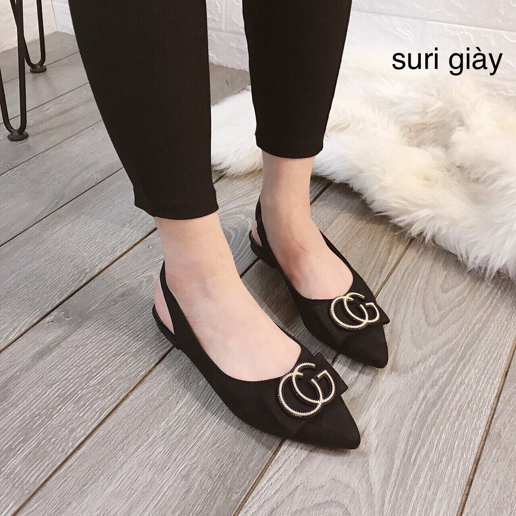 ] Giày bệt khóa G hở gót êm chân xinh xắn | BigBuy360 - bigbuy360.vn