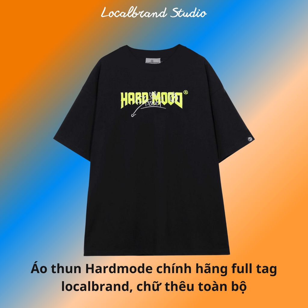 Áo thun local brand HARD MODE TEE chữ thêu sắc nét, áo thun form rộng nam nữ Hardmode V3