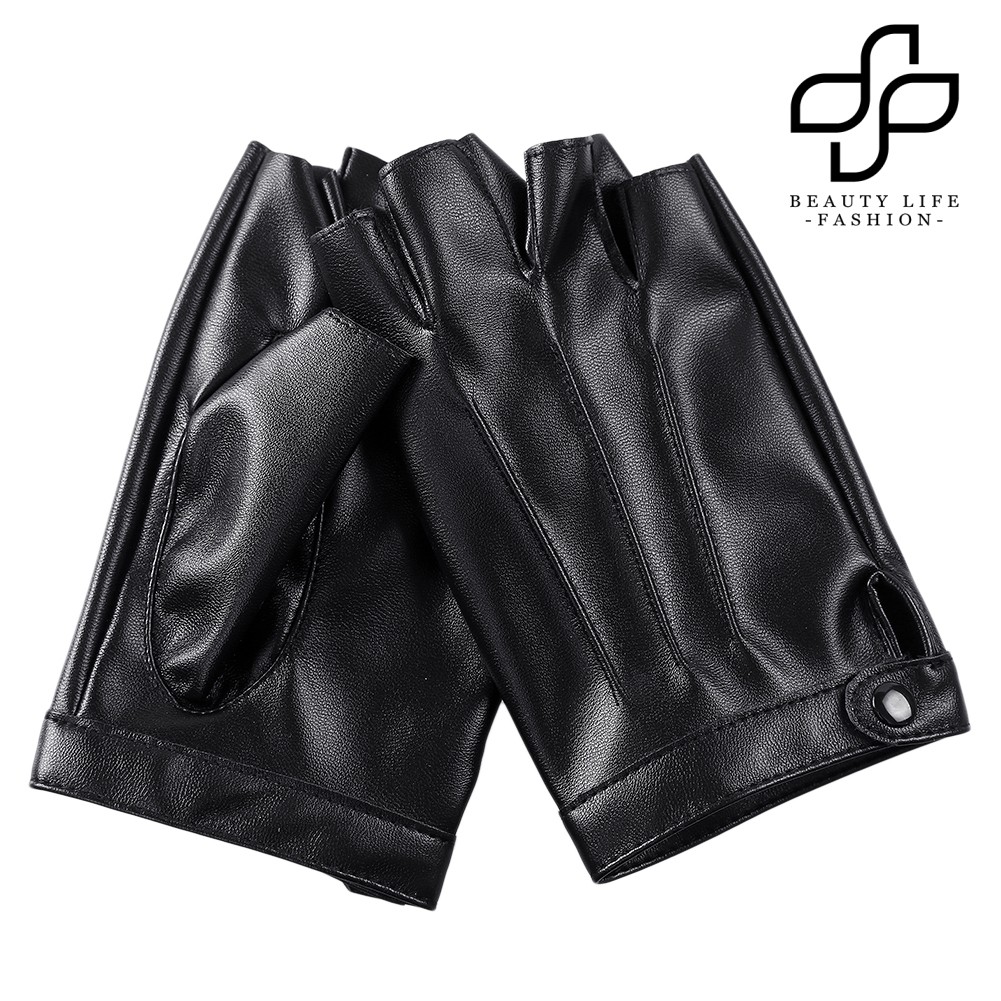 Găng Tay Da Hở Ngón Cho Nam