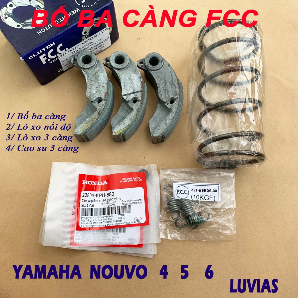 Bố ba càng và lò xo nồi độ cho Yamaha Nouvo 4 , 5 , 6 Luvias