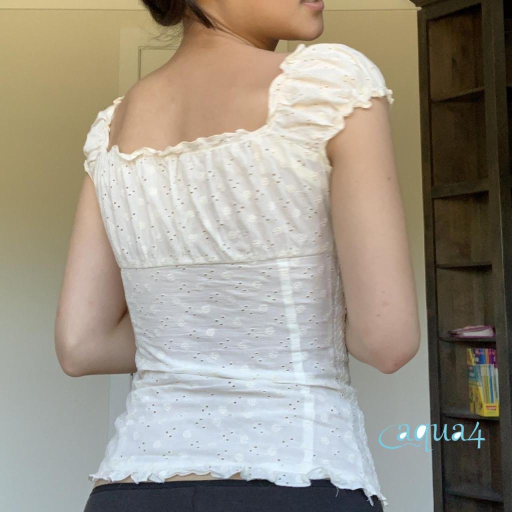 Áo Croptop Tay Ngắn Cổ Chữ V Thời Trang Cho Nữ Y2k