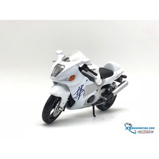 Xe Mô Hình Suzuki GSX 1300R Hayabusa 1:12 Maisto ( Trắng )