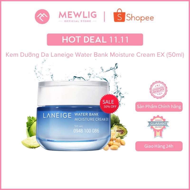 Kem Dưỡng Da Laneige Water Bank Moisture Cream EX (50ml)