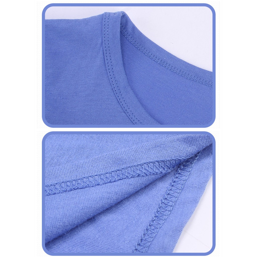 Bộ Đồ Ngủ Tay Dài 3 / 4 Vải Cotton 100-160cm Màu Sắc Đáng Yêu Cho Bé
