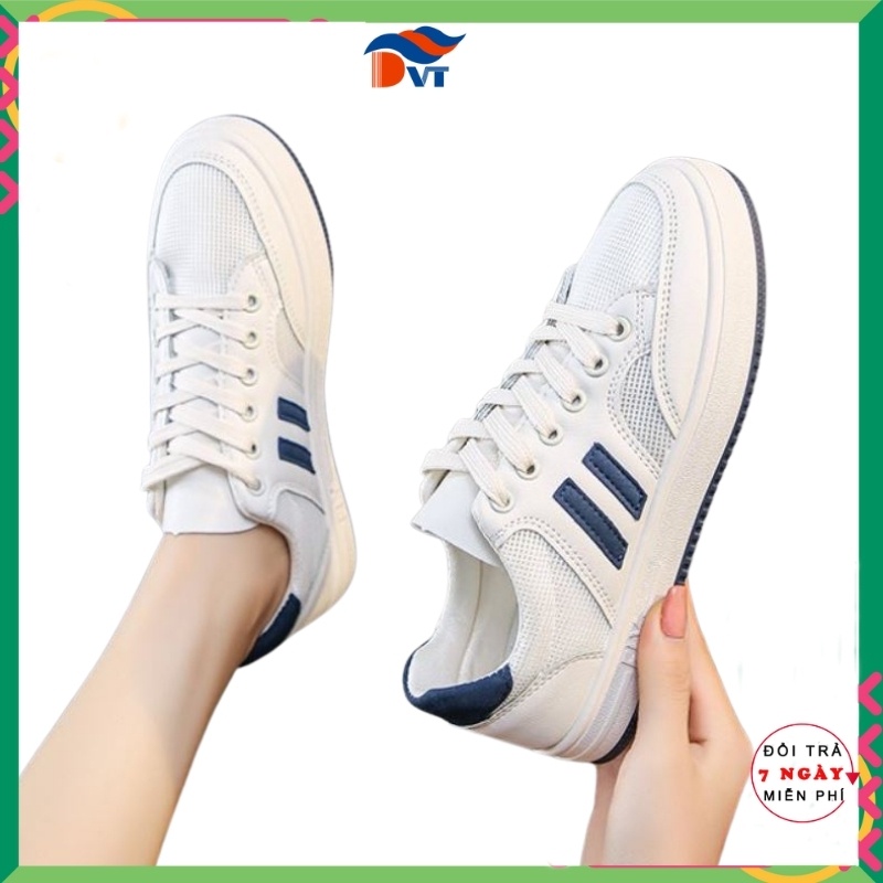 Giày nữ đế bằng, giày thể thao nữ đế cao su non đúc nguyên form không hở viền full box DVT 1017717