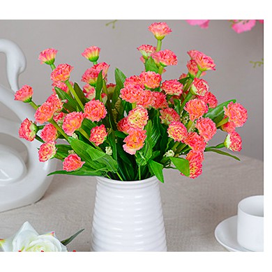 Hoa Giả - Hoa hoa cẩm chướng lụa cao cấp- Cành 18 bông HG33