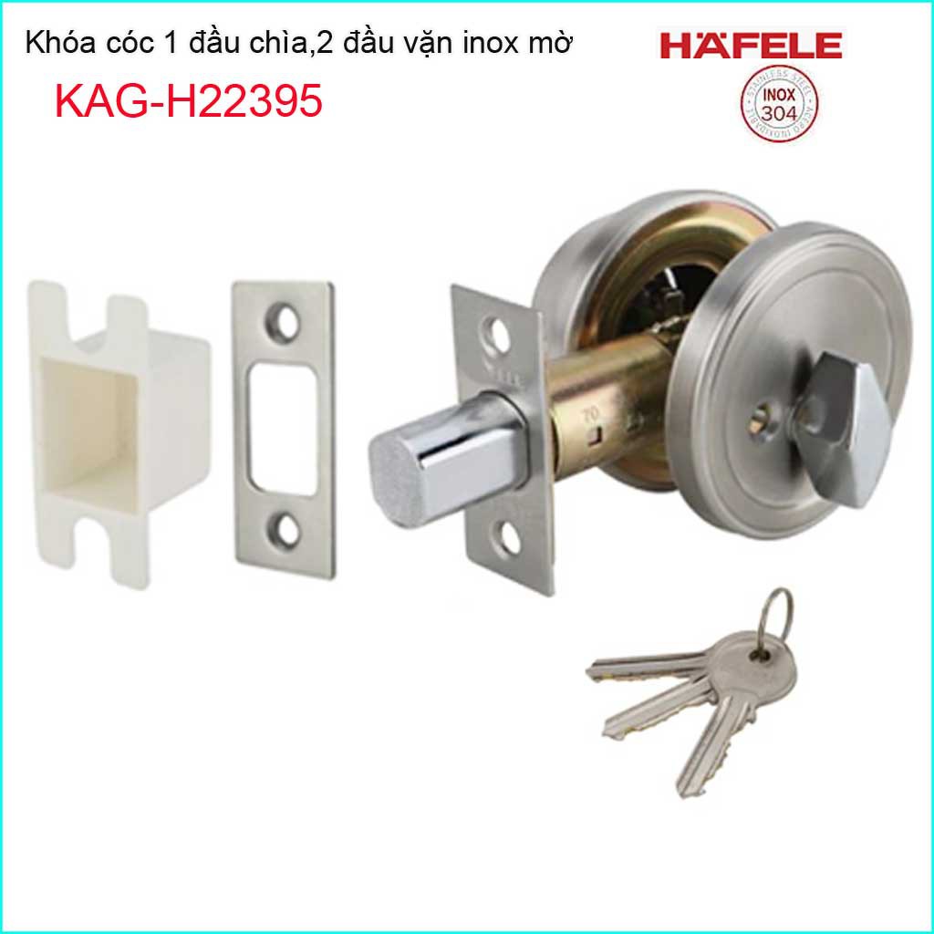 Khóa cửa phòng Hafele, khóa cóc, khóa cửa ban công Hafele KAG-H22395