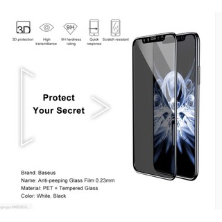 Kính cường lực iPhone X Baseus chống nhìn trộm