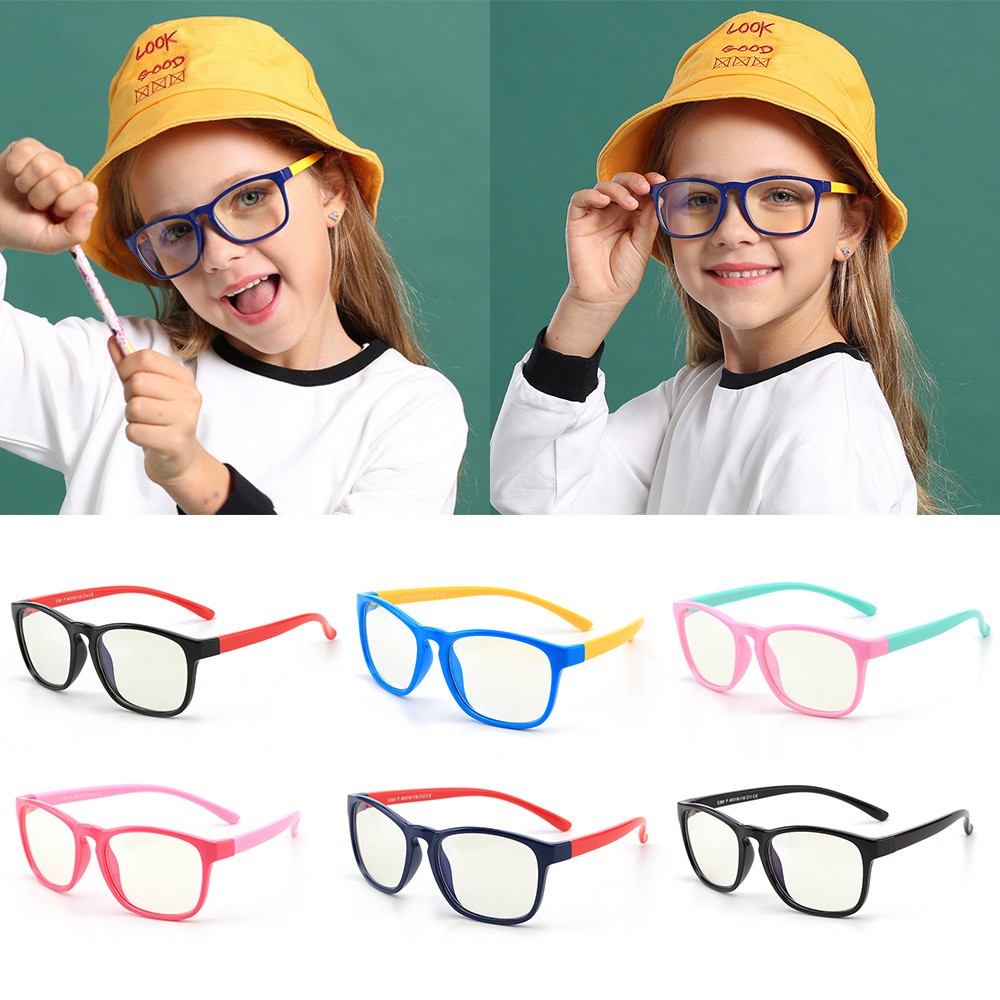 Mắt kính bảo vệ chống tia UV/ánh sáng xanh gọng silicone linh hoạt cho bé