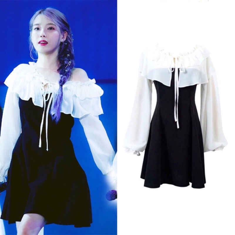 Váy Cổ Bèo Công Chúa IU K-Pop