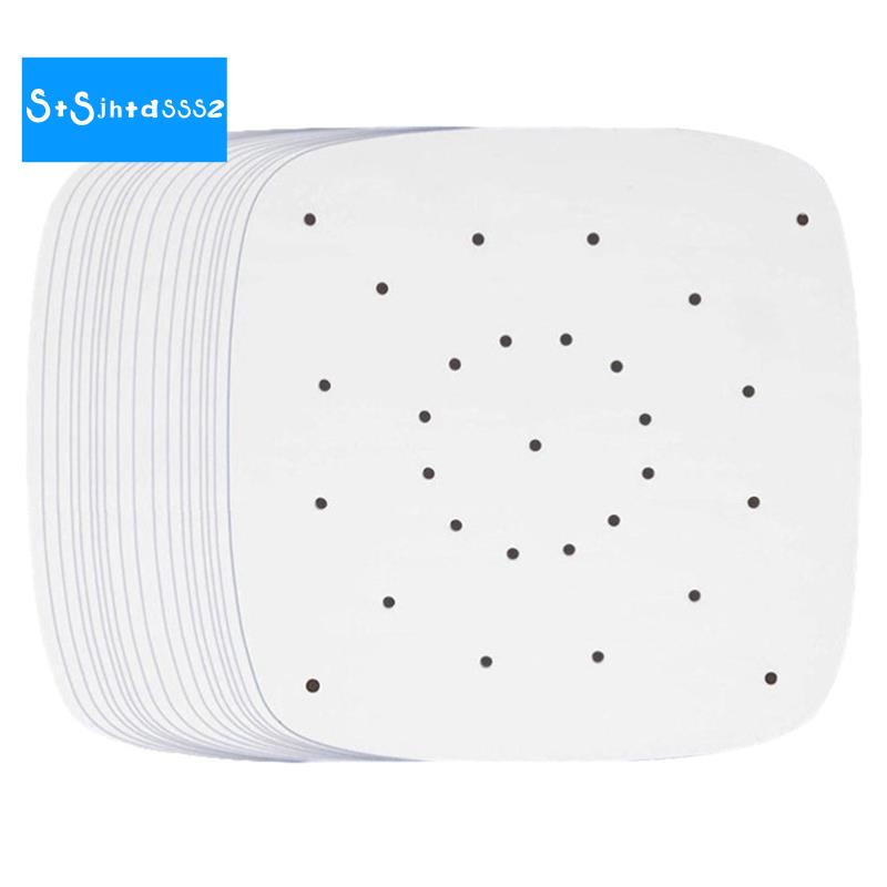 Set 100 giấy lót nồi chiên không dầu hình vuông tiện dụng