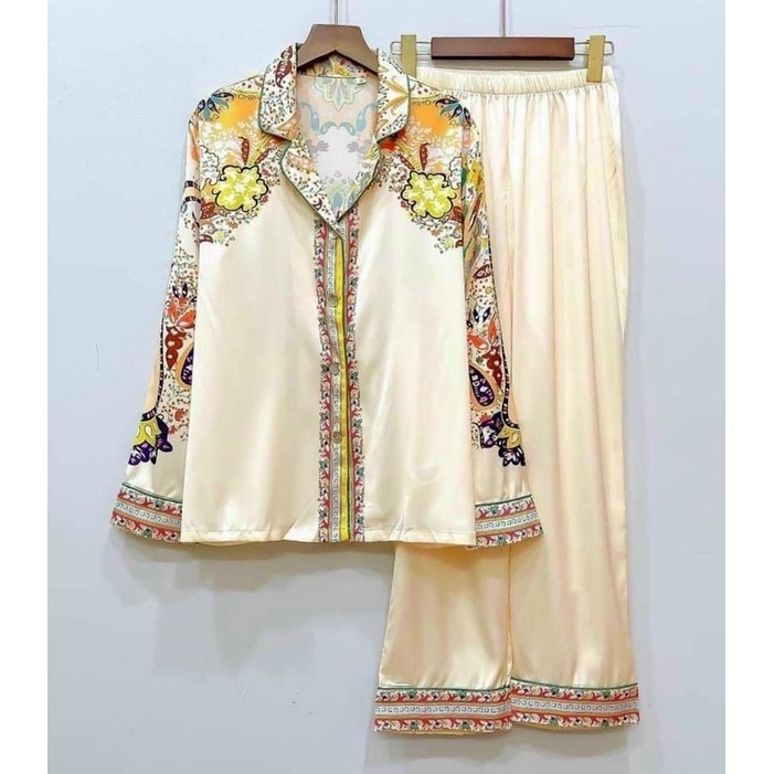 BỘ PYJAMA LỤA DÀI MANDALA CAO CẤP