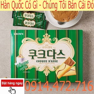 Bánh Quy Kem Couque Dasse Vị Cà Phê Crown Hàn Quốc 128 Gram