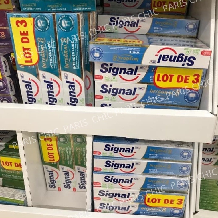 Set kem đánh răng Signal 3 tuýp dành cho trẻ em và người lớn