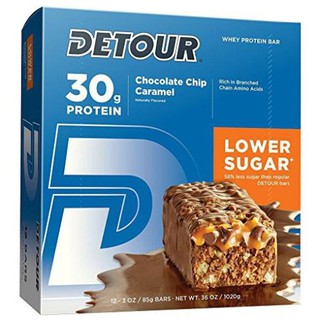 Whey Protein Bar "Detour Lower Sugar" 12 barsx85g : 30g Protein nhập khẩu USA momsumo1
