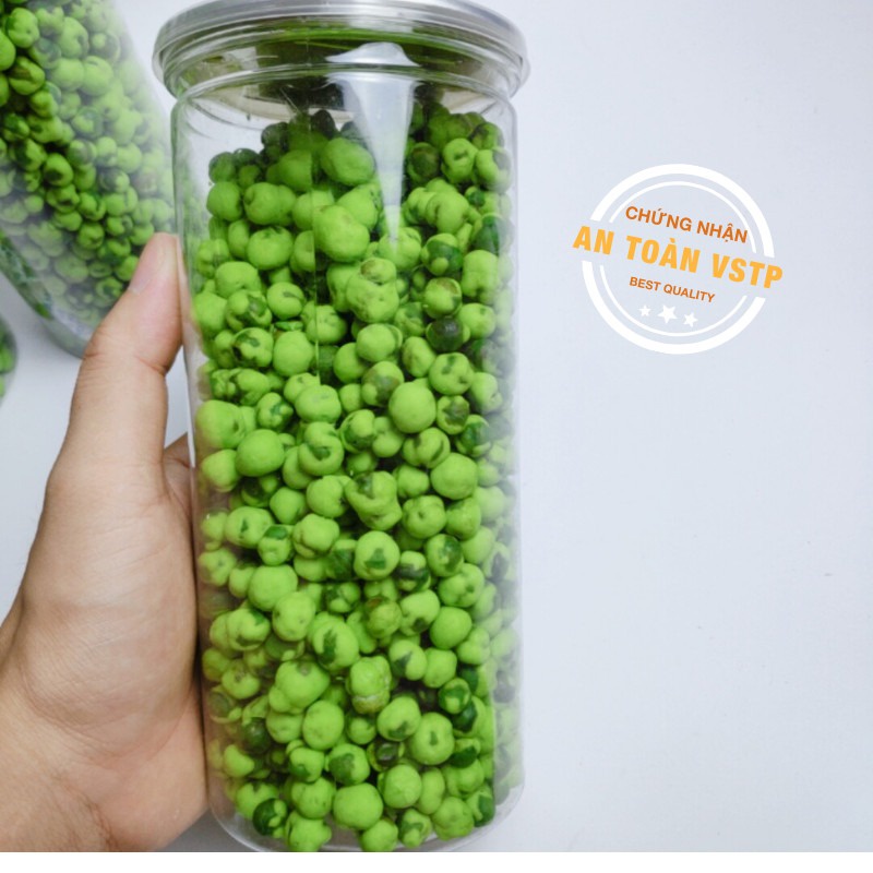 Đậu Hà Lan Wasabi / Đậu Hà Lan Tỏi Ớt Sấy Hũ Pet 420g